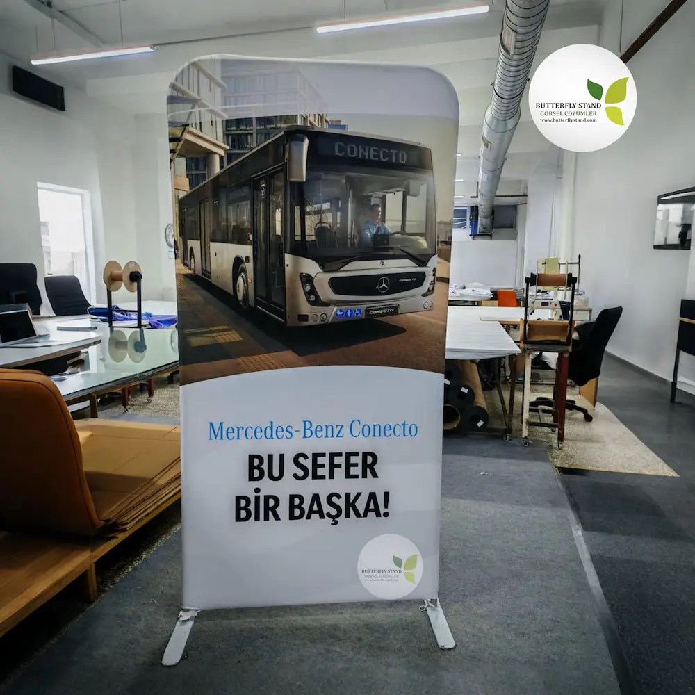 kumaş baskılı backdrop stand